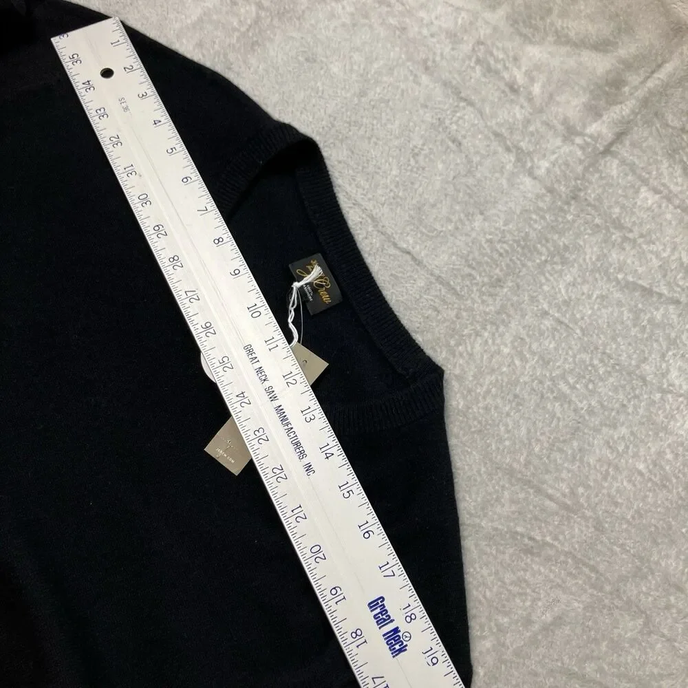 J.Crew‎ Mens XL 100% Cashmere Crewneck Sweater Black Long Sleeve NWT Read